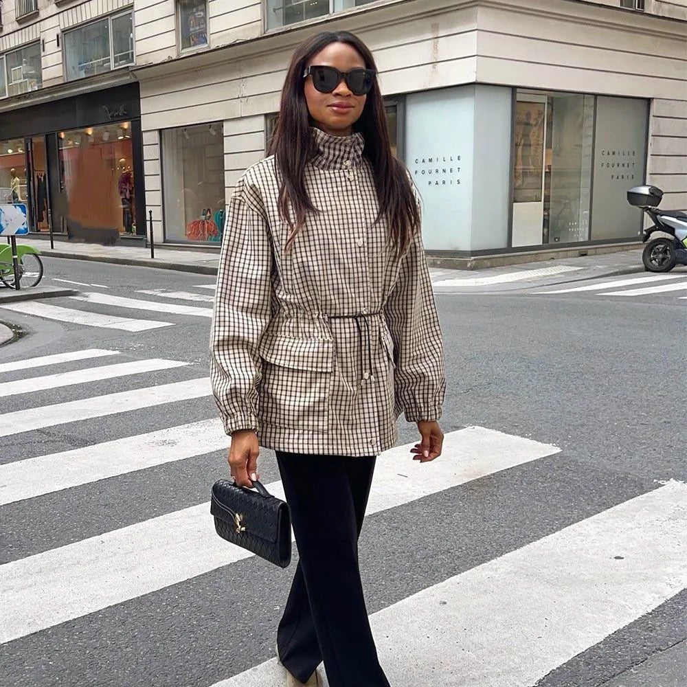 Marnie Plaid Zip Jacket