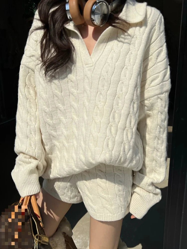 Conjunto Maureen de 2 peças com polo de malha