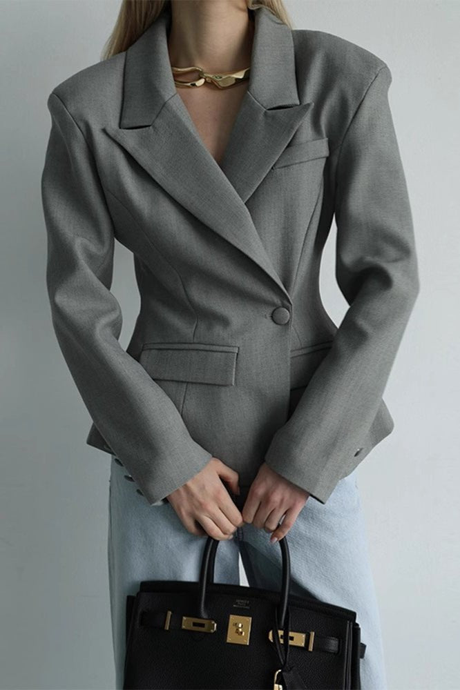 Blazer com gola tipo lenço Maxine