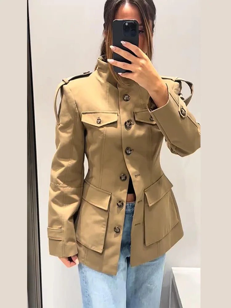 Gabardine de corte justo Melinda