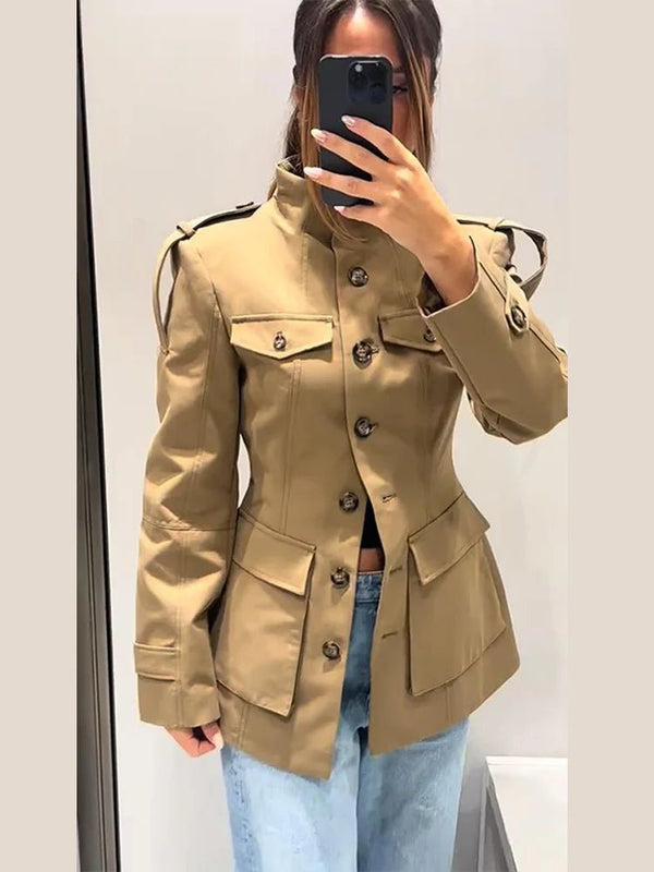 Gabardine de corte justo Melinda