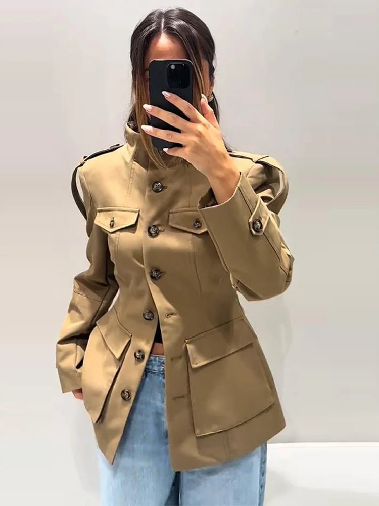 Gabardine de corte justo Melinda