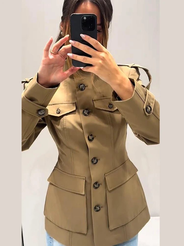 Gabardine de corte justo Melinda
