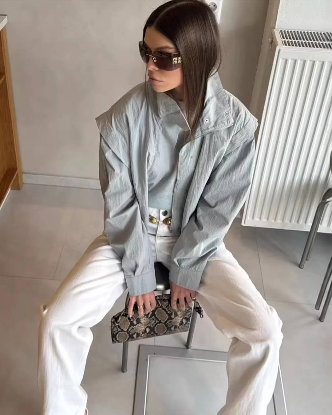 Melisande High Collar Cropped Jacket