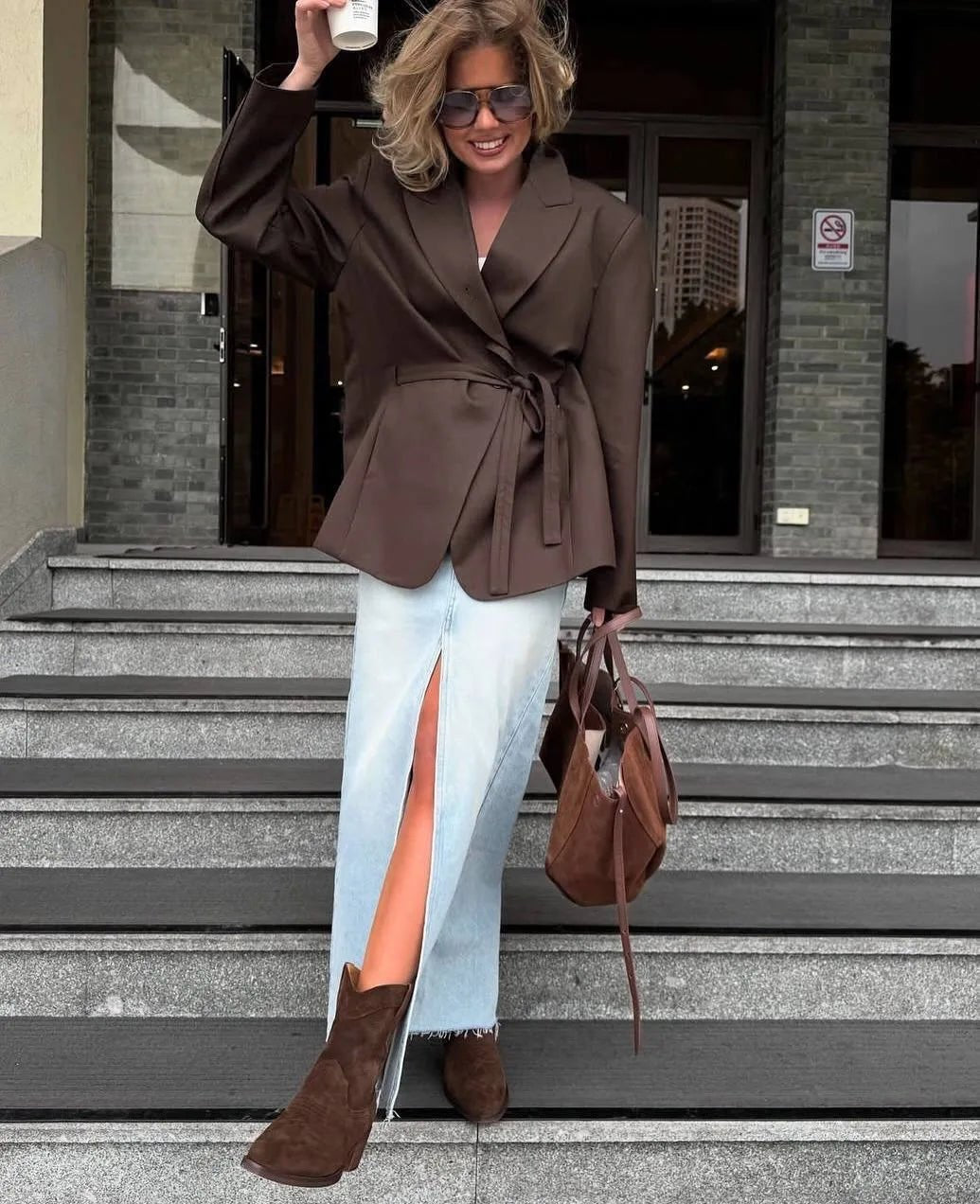 Blazer com atilhos Mia