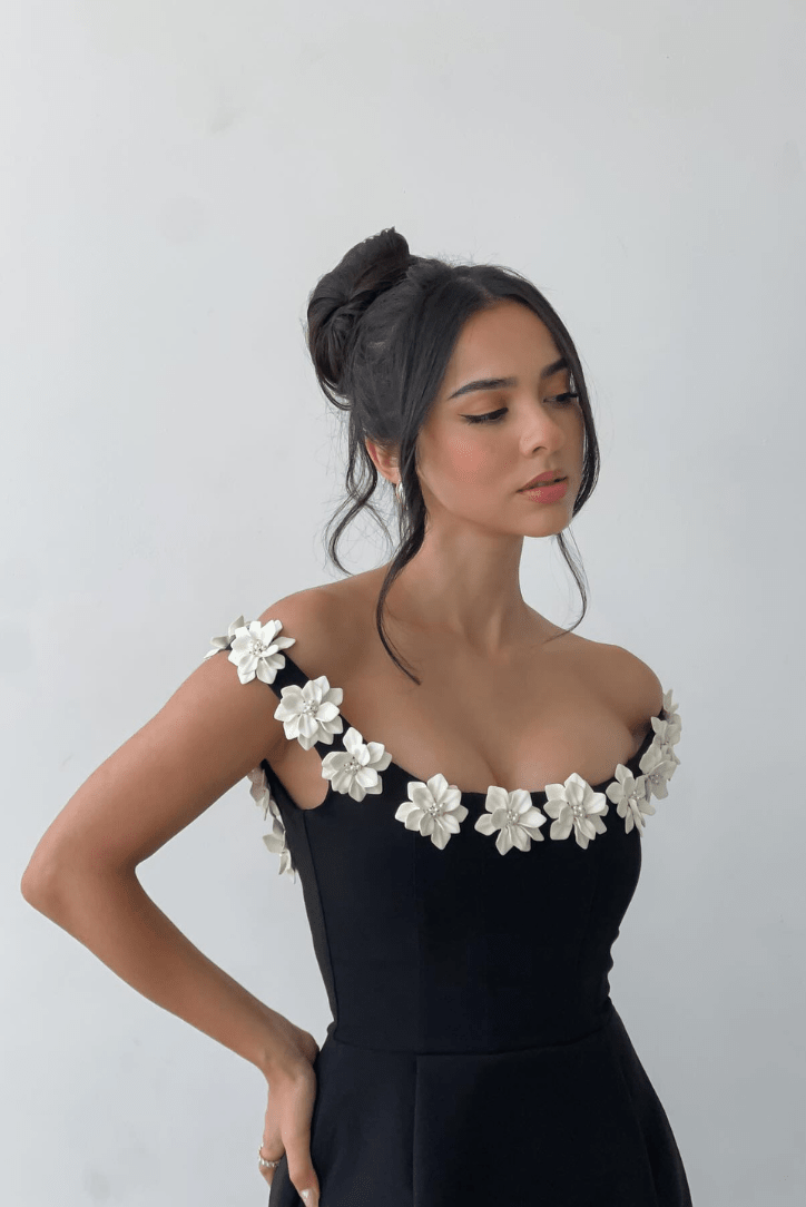 Vestido curto Milou sem mangas e com padrão floral