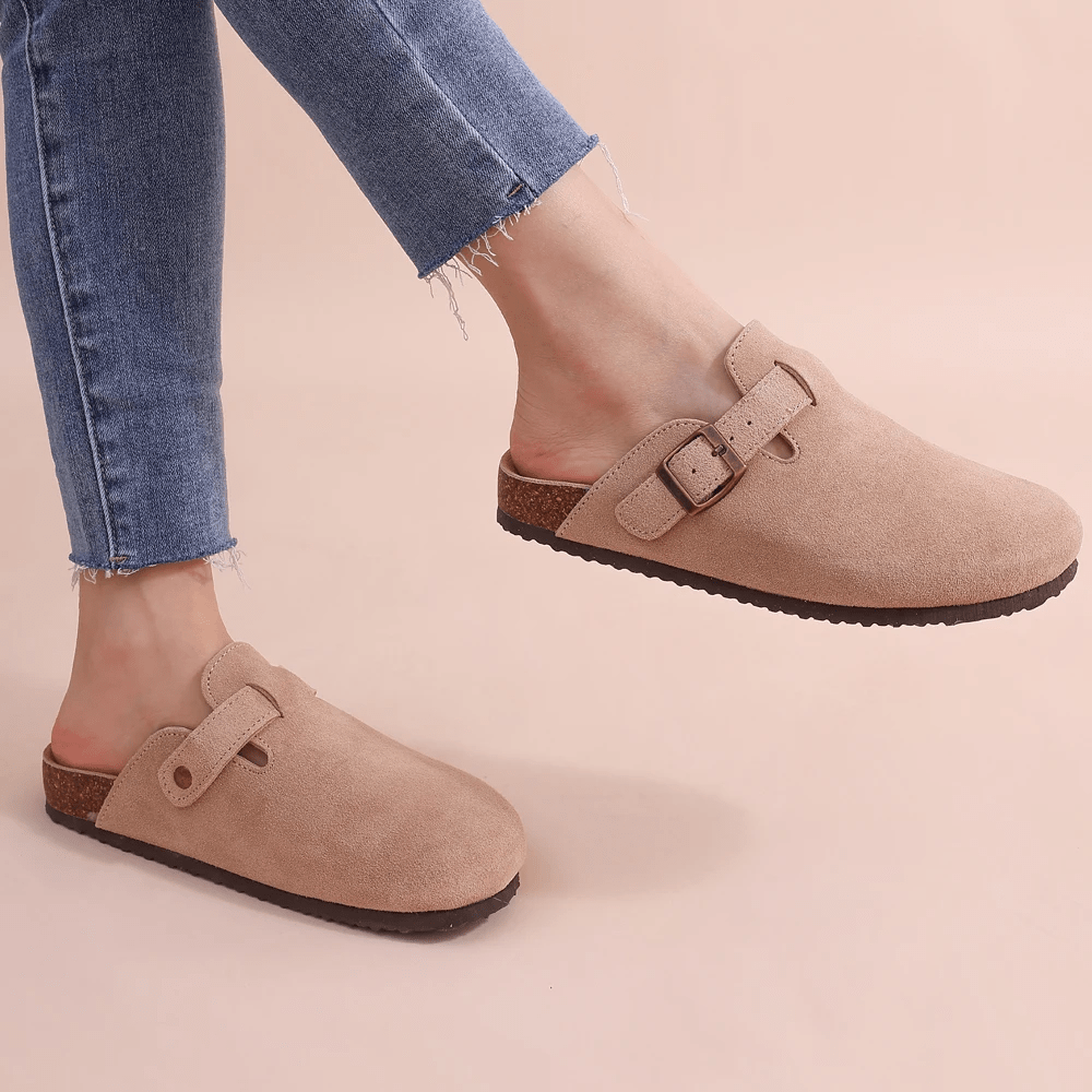 Minerva Adjustable Buckle Slip-On Sandals