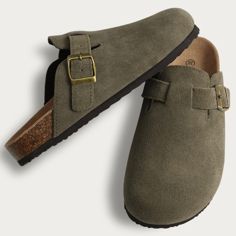 Minerva Adjustable Buckle Slip-On Sandals