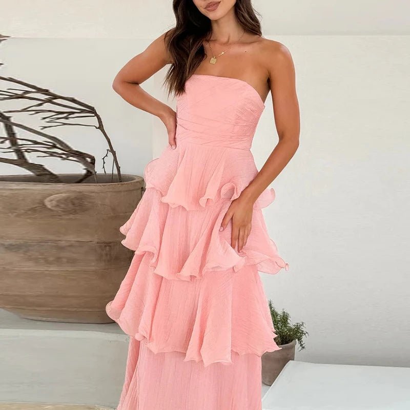 Miranda Strapless Ruffled Layer Dress