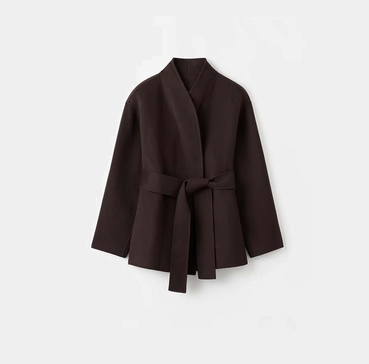 Casaco envolvente oversized com cinto Monica
