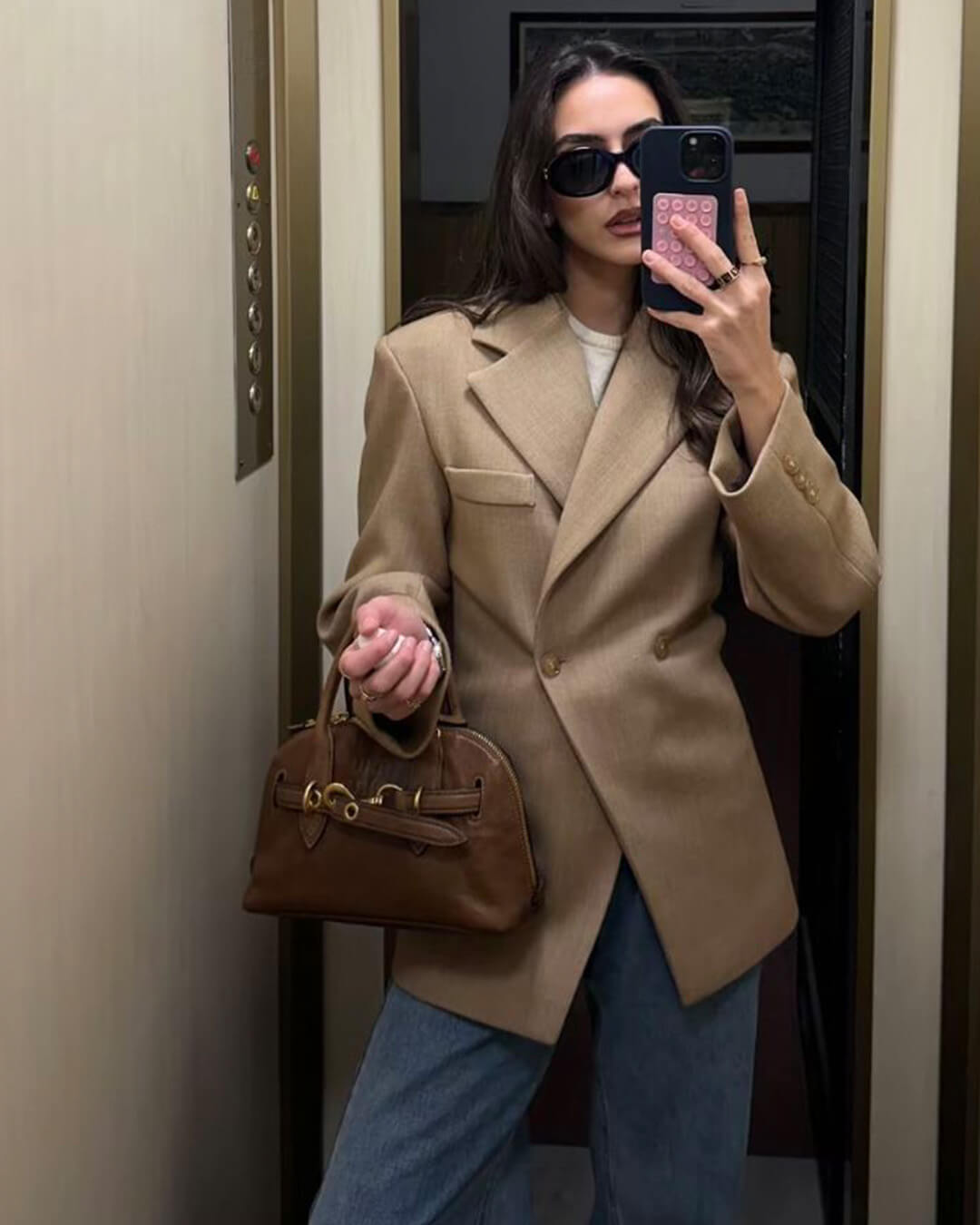 Blazer cintado com lapela entalhada Myrna