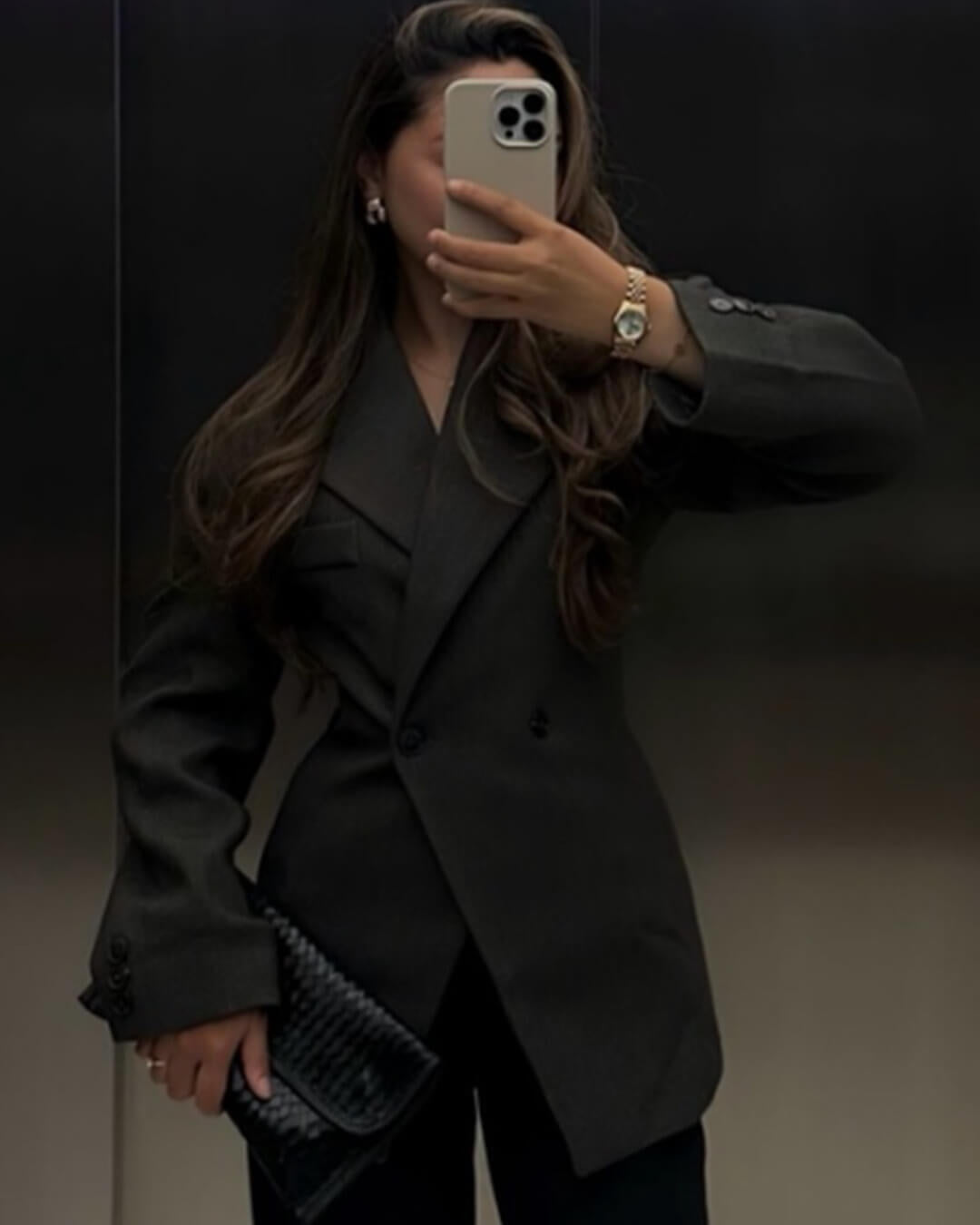 Blazer cintado com lapela entalhada Myrna