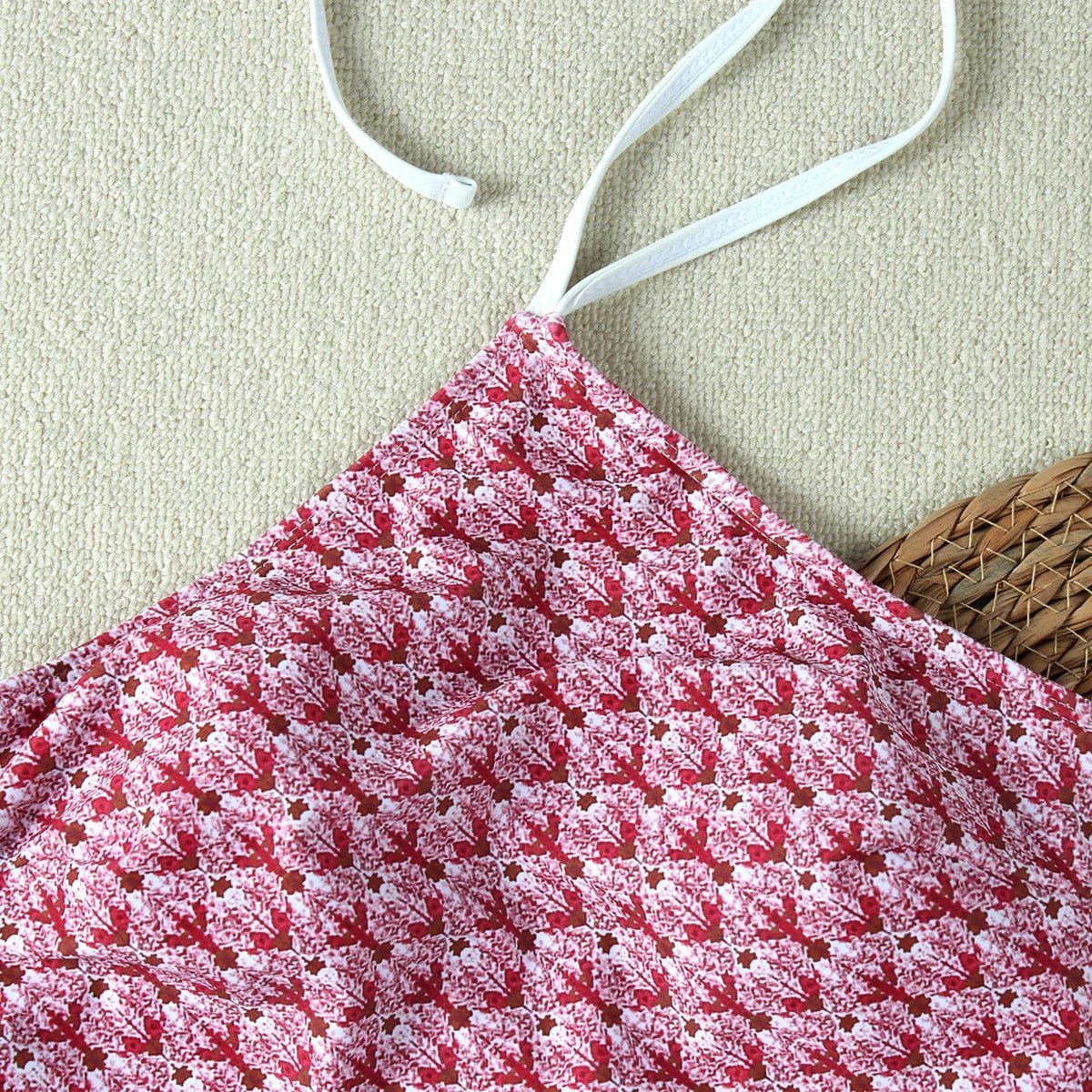 Conjunto de biquíni Natalie de três peças com decote alto