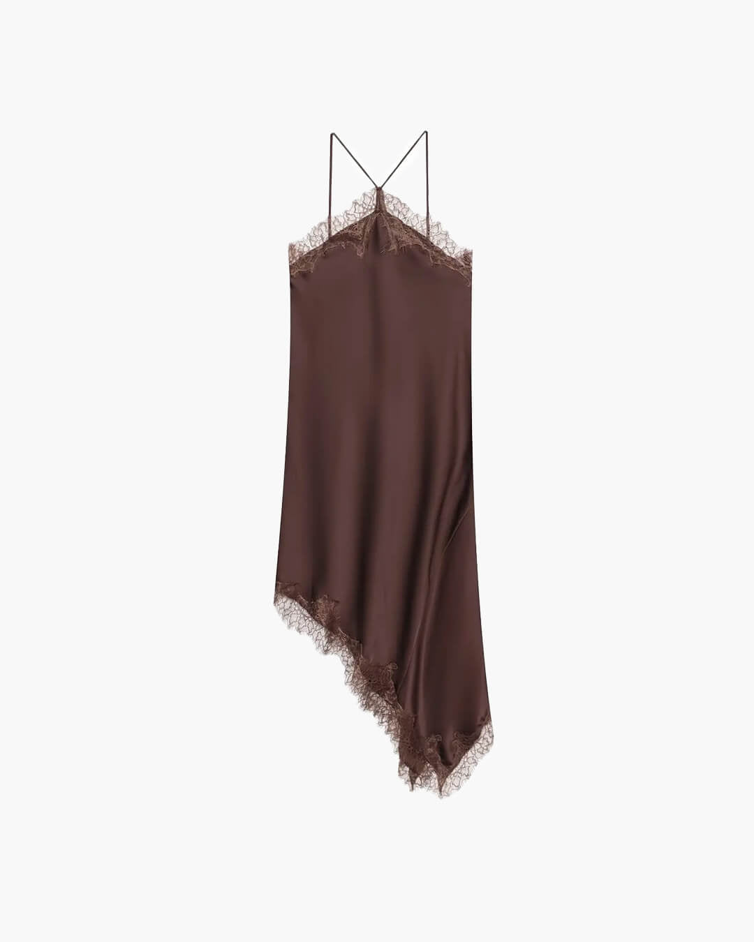 Vestido midi Natalie em renda com ombros descobertos