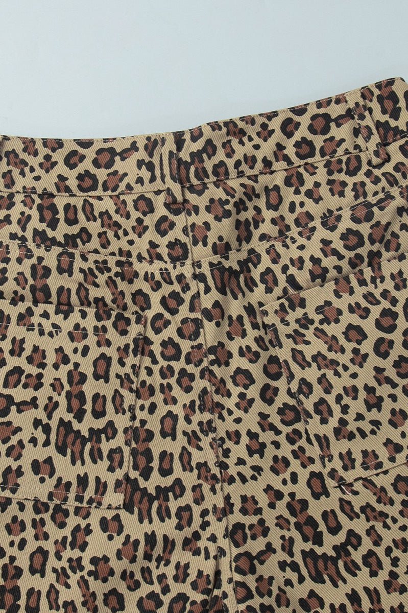 Calções com padrão de leopardo Nicole
