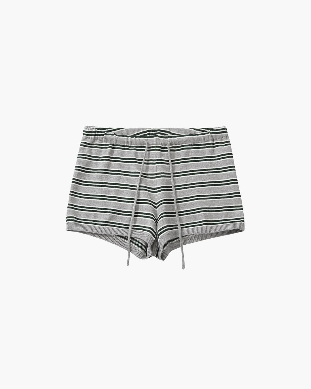 Conjunto de casaco de malha e calções às riscas Nicole
