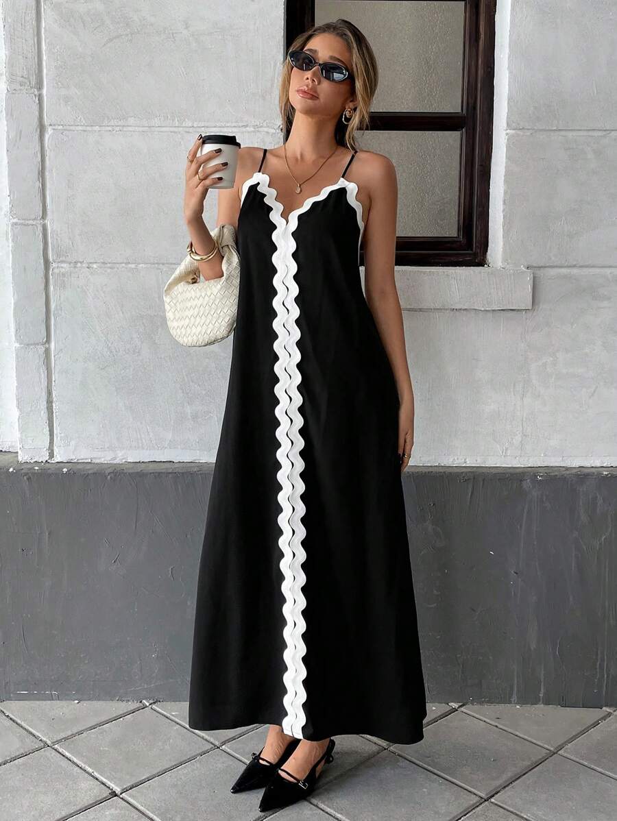 Vestido maxi Nina Contrast