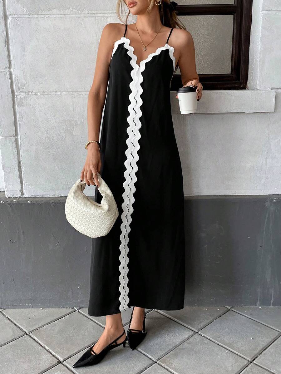 Vestido maxi Nina Contrast