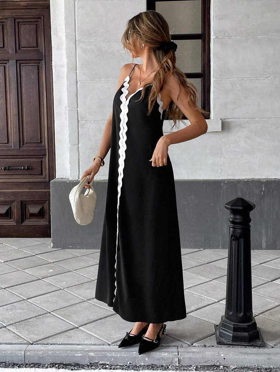 Vestido maxi Nina Contrast