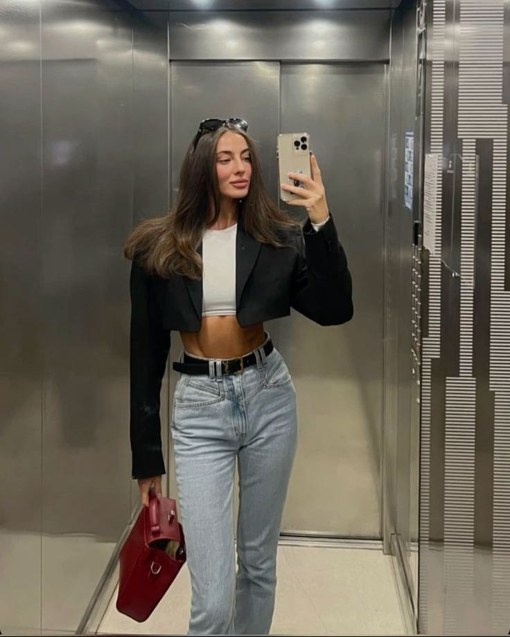 Blazer de fato curto e acolchoado Olga