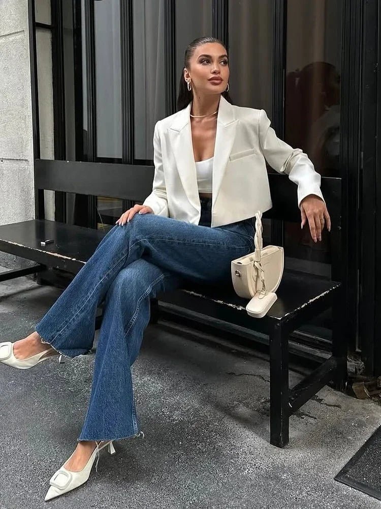 Blazer de fato curto e acolchoado Olga