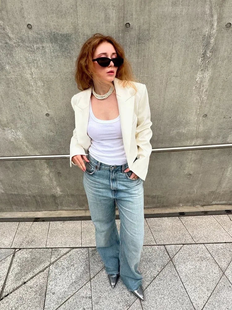 Blazer de fato curto e acolchoado Olga