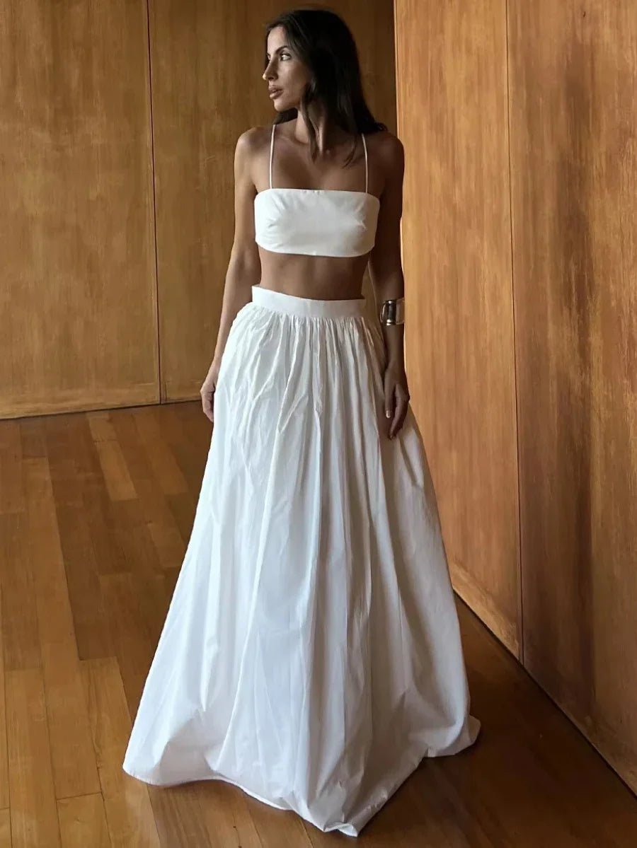 Conjunto de duas peças em malha às riscas Olivia