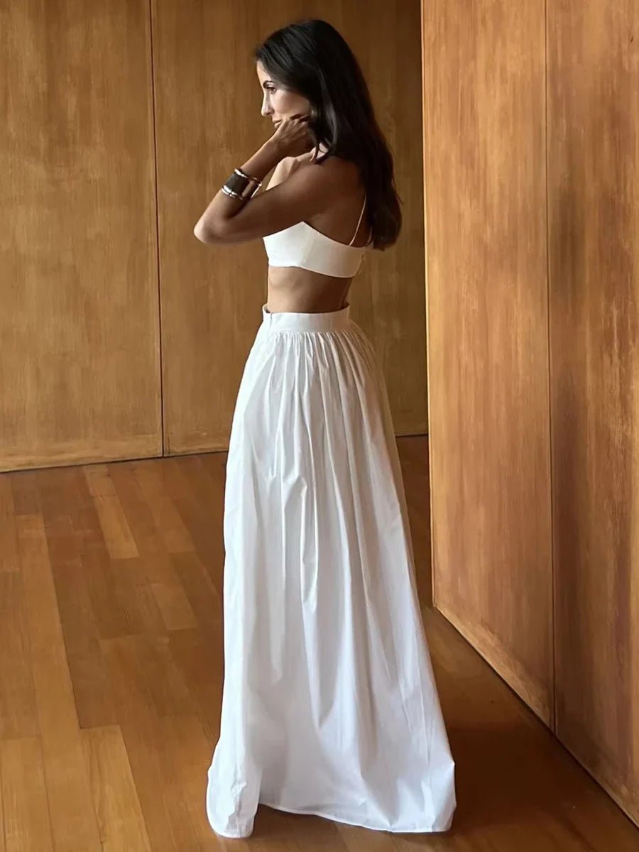 Conjunto de duas peças em malha às riscas Olivia