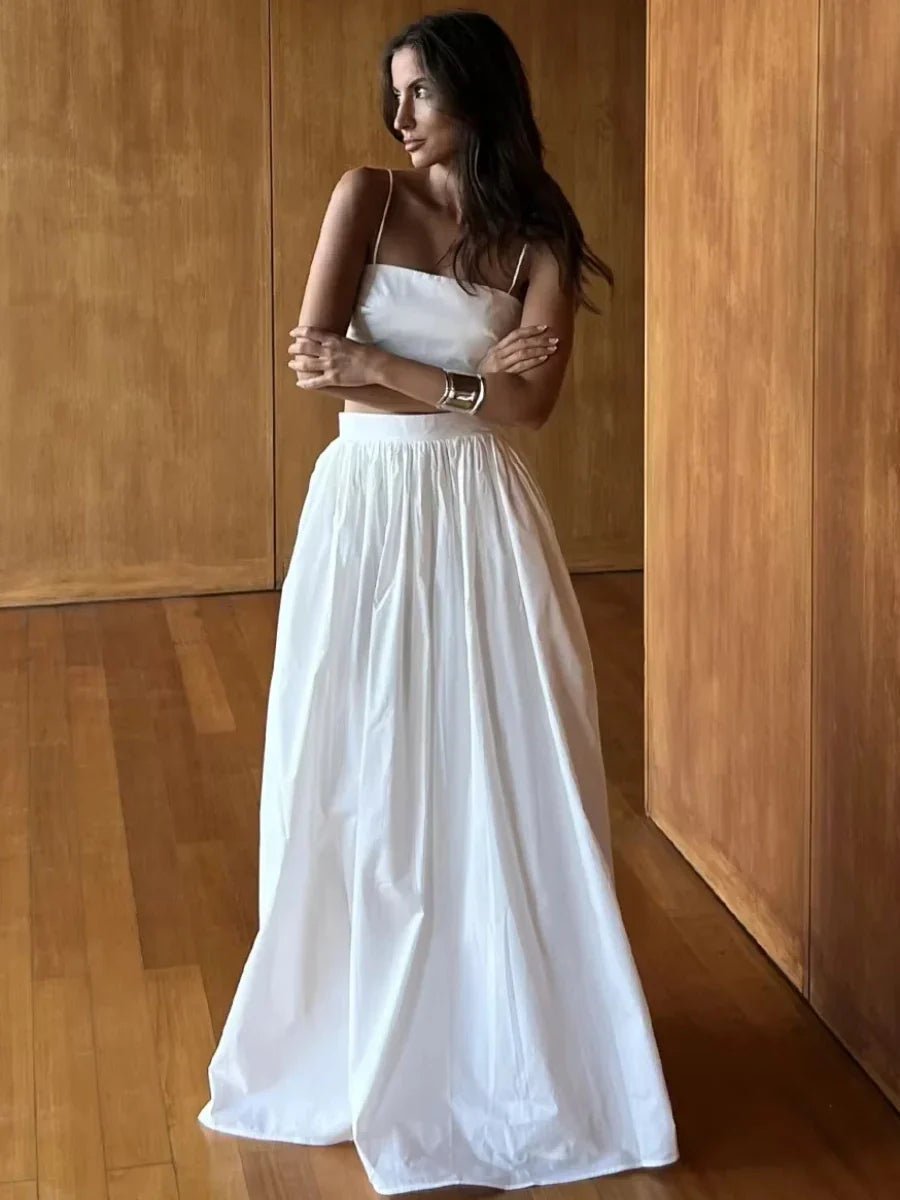 Conjunto de duas peças em malha às riscas Olivia