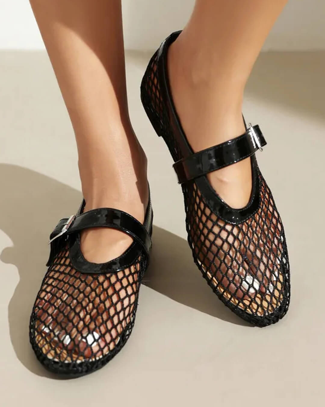 Sabrinas de malha com fivela Ondine