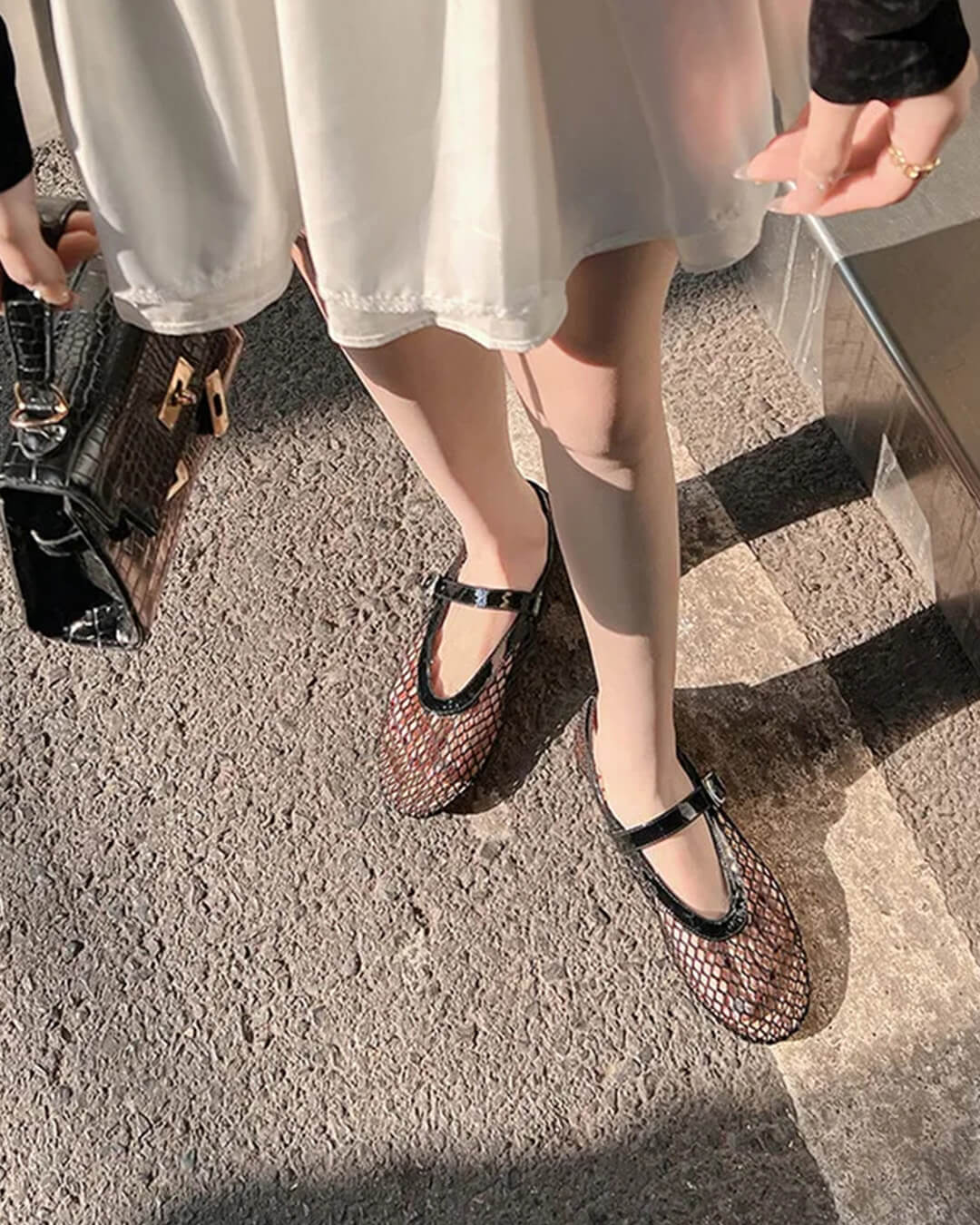 Sabrinas de malha com fivela Ondine