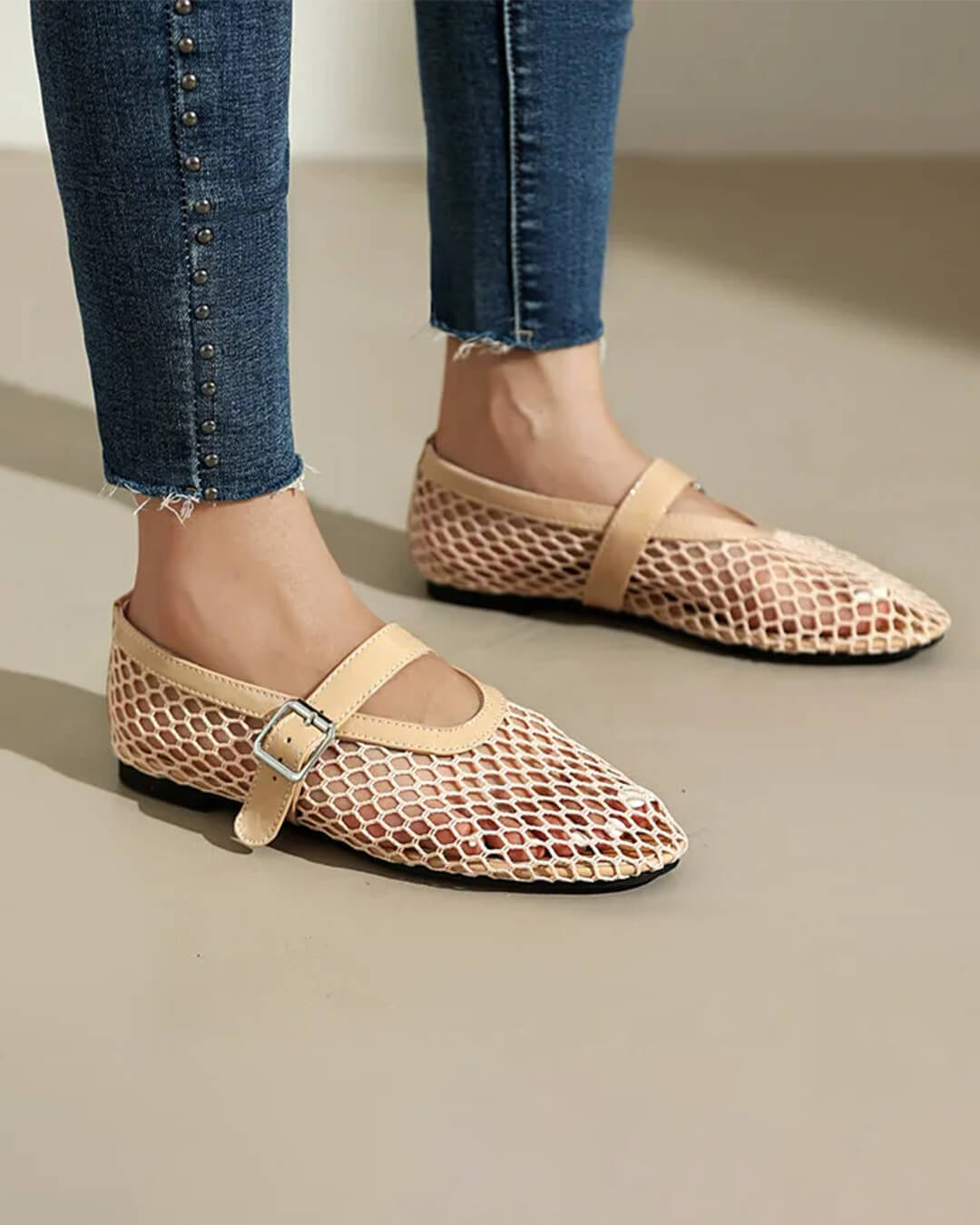 Sabrinas de malha com fivela Ondine