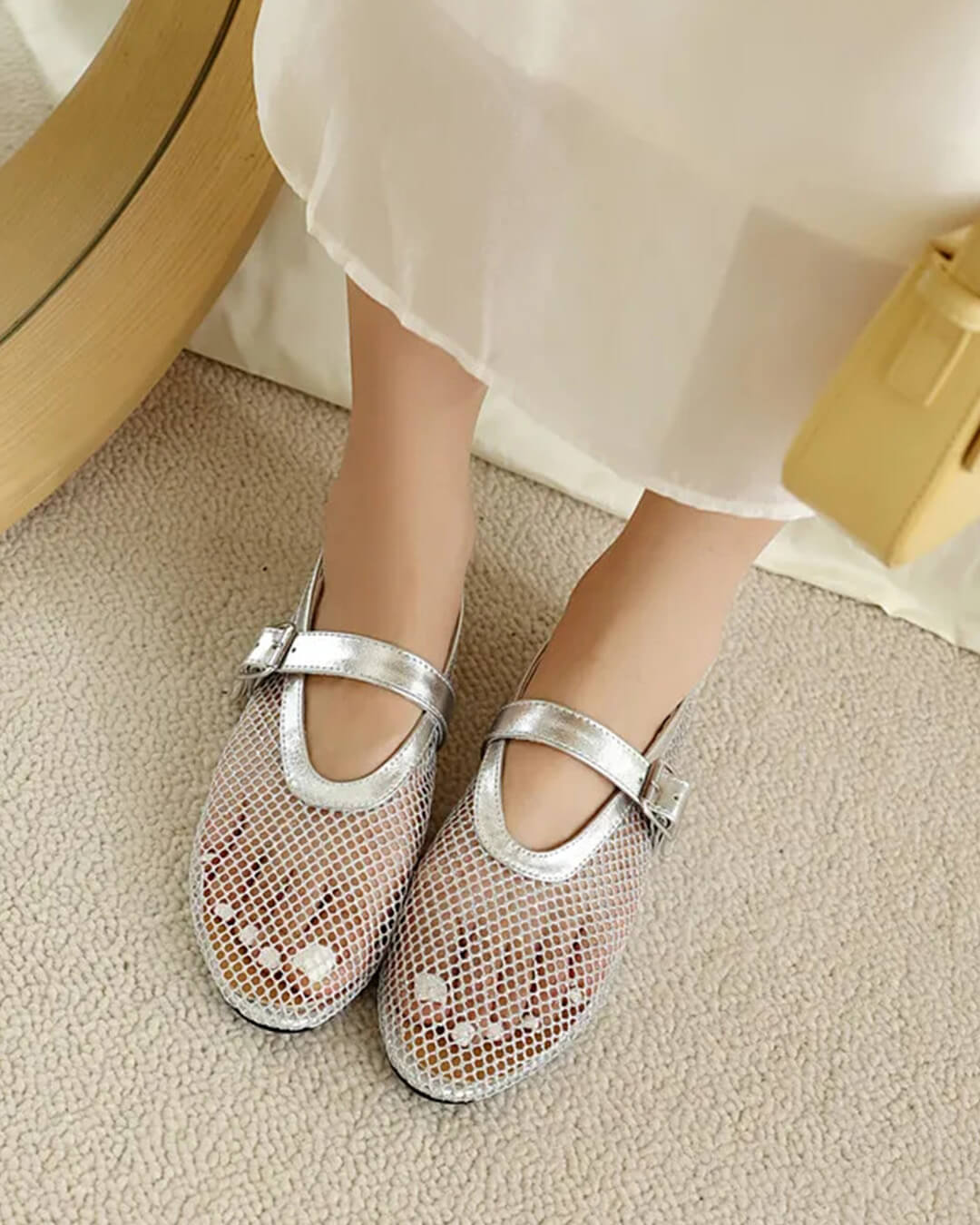 Sabrinas de malha com fivela Ondine