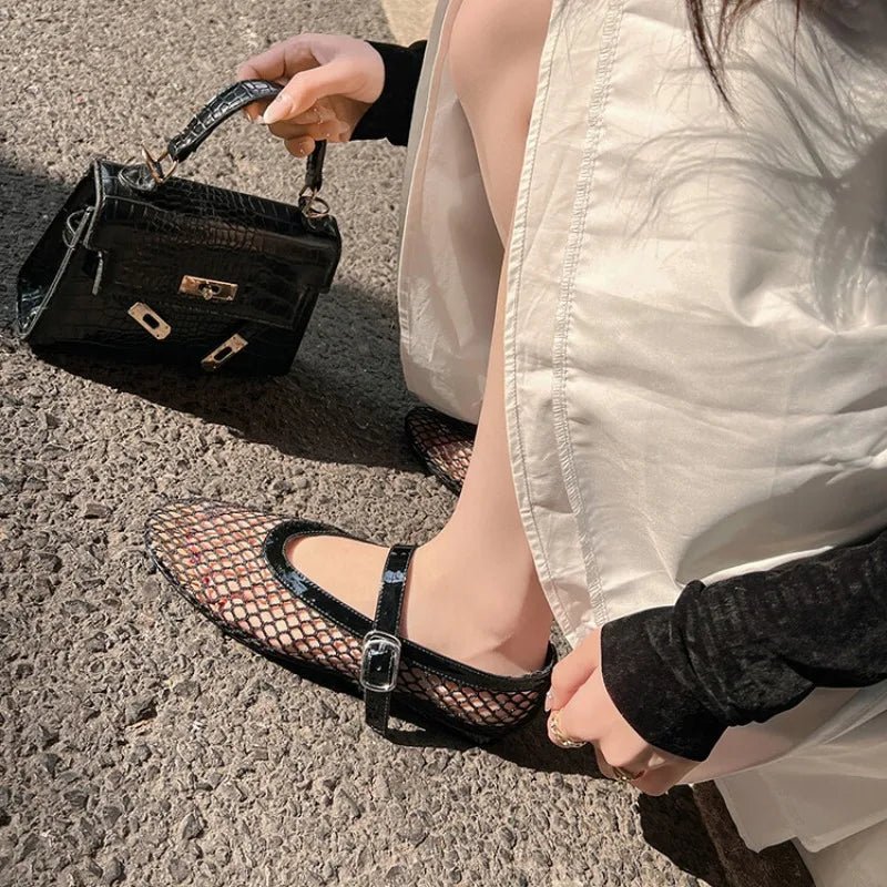 Sabrinas de malha com fivela Ondine