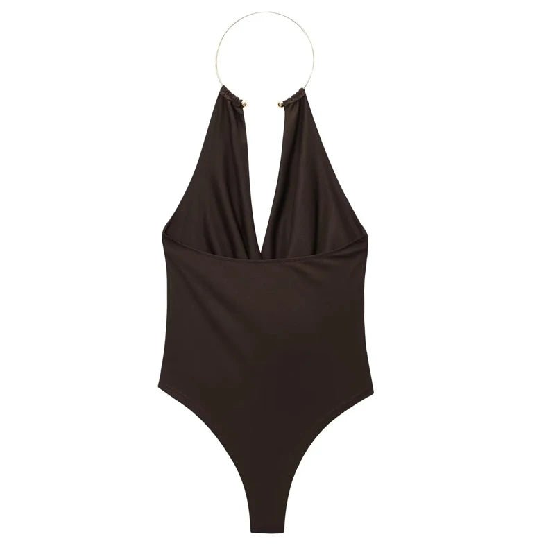 Ophelia Backless Draped Bodysuit