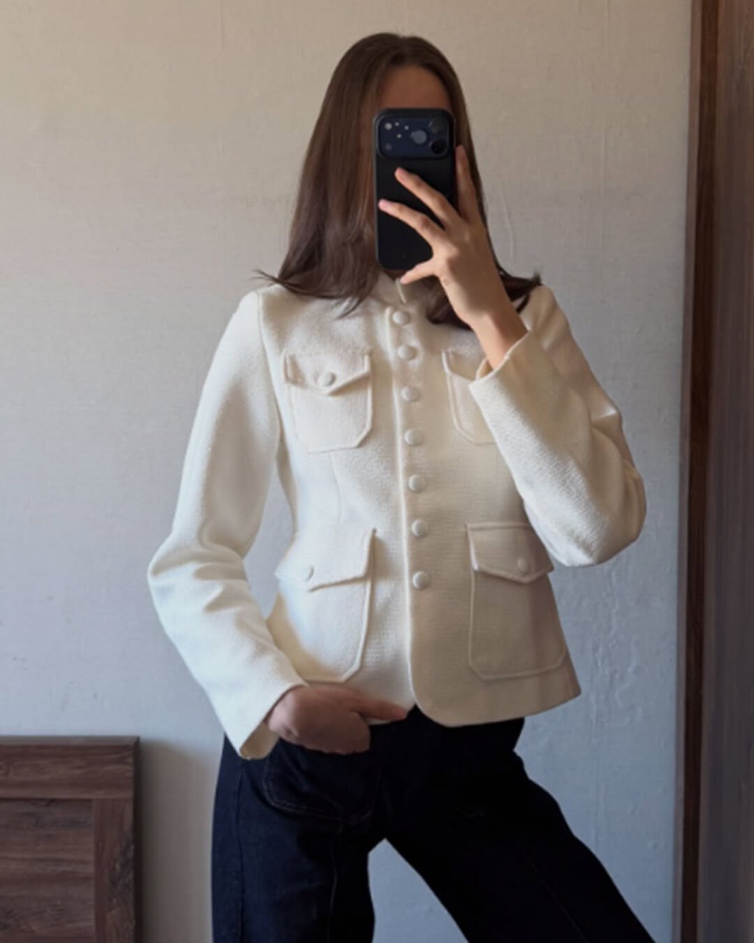 Blazer com botões à frente e bolsos Ophelia