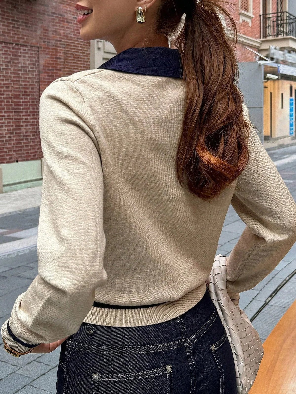 Polo de malha Paris com blocos de cor