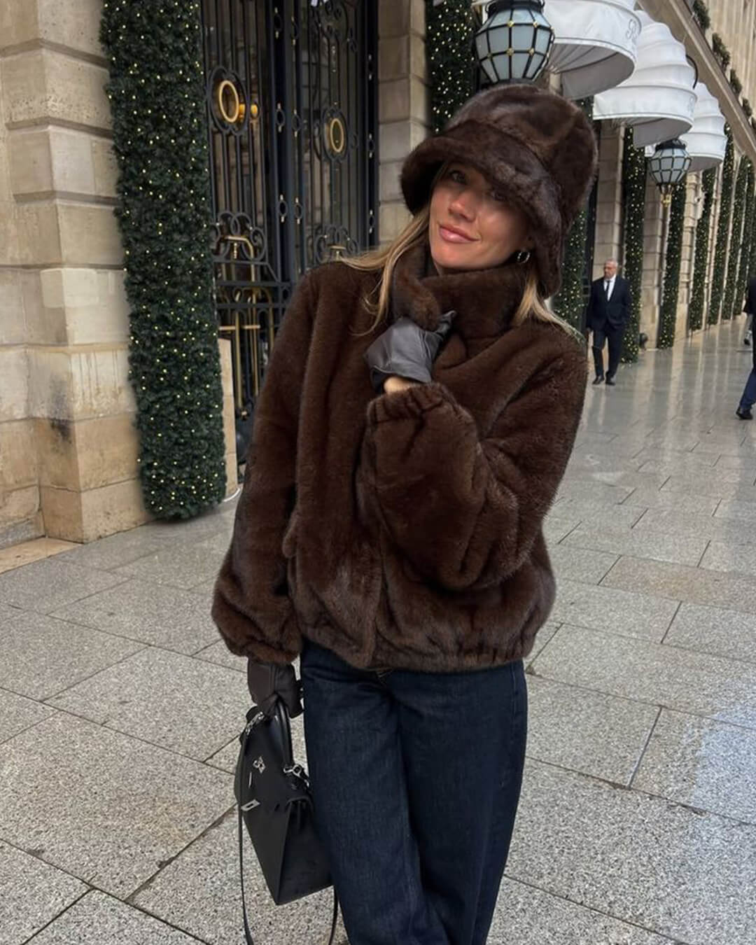 Chapéu bucket felpudo Pauleen