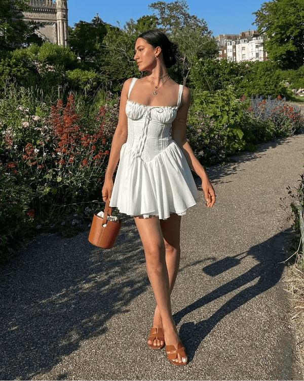 Vestido mini tipo corpete Perrine