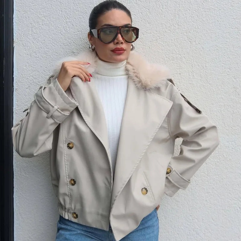 Casaco oversized de pelo