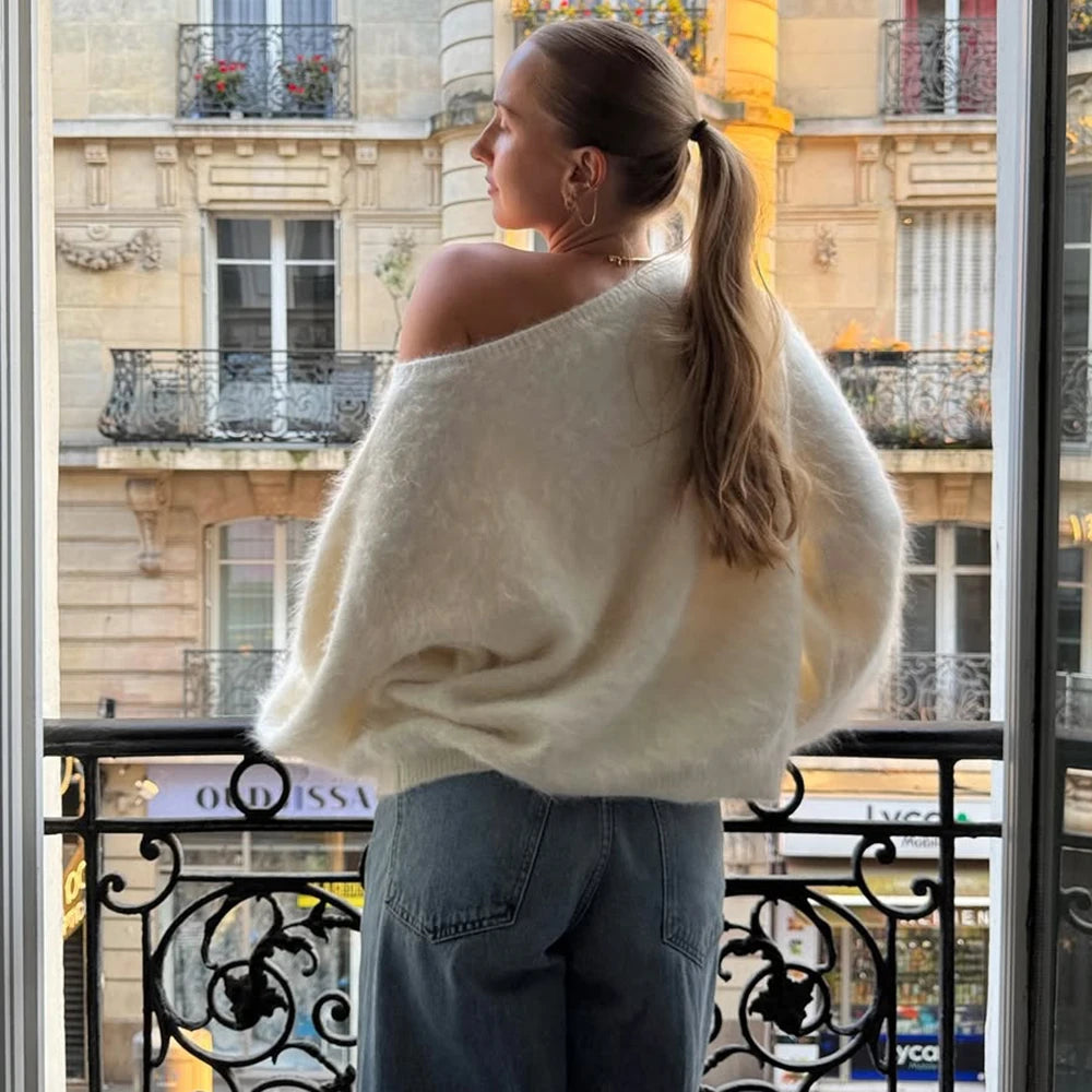 Camisola oversized de pelo macio