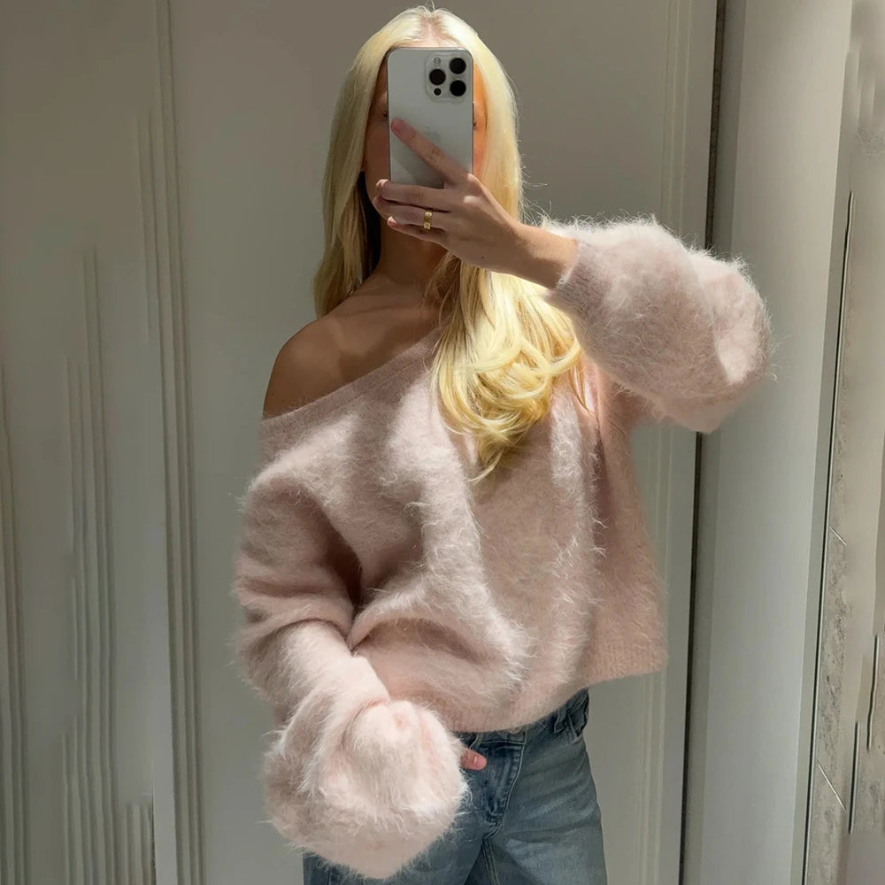Camisola oversized de pelo macio