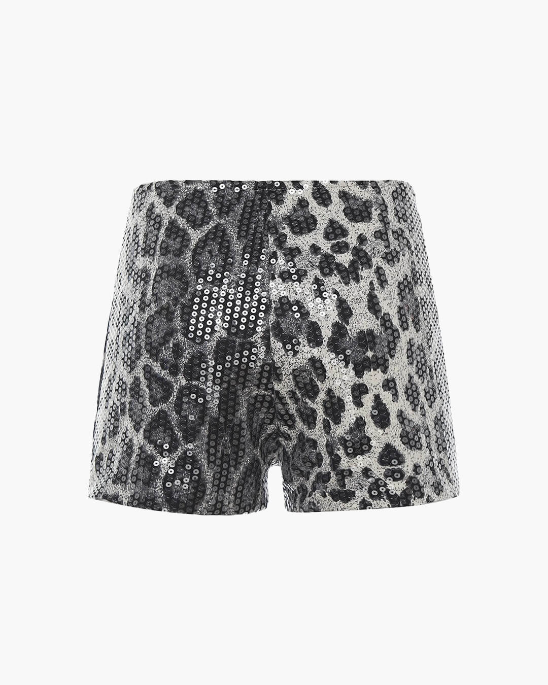 Calções de lantejoulas com padrão leopardo Quennie