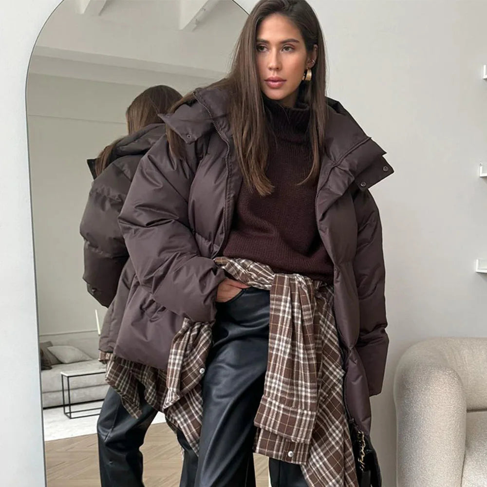 Parka acolchoada oversized
