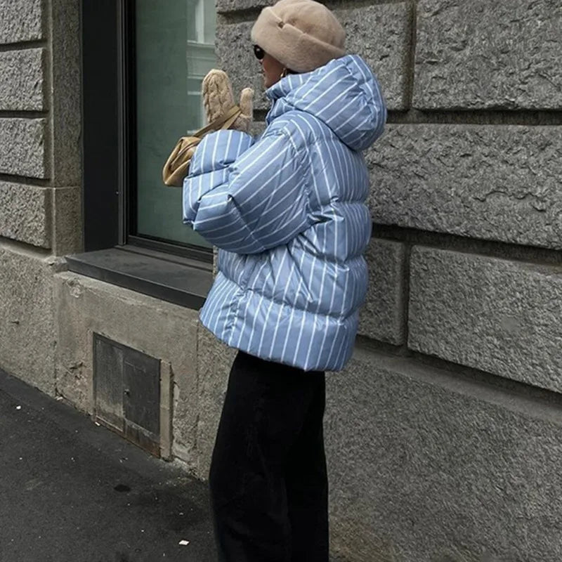 Casaco acolchoado com fecho