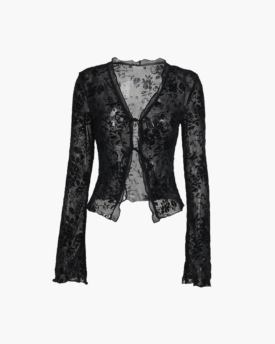 Blusa em renda Rachel com laço à frente