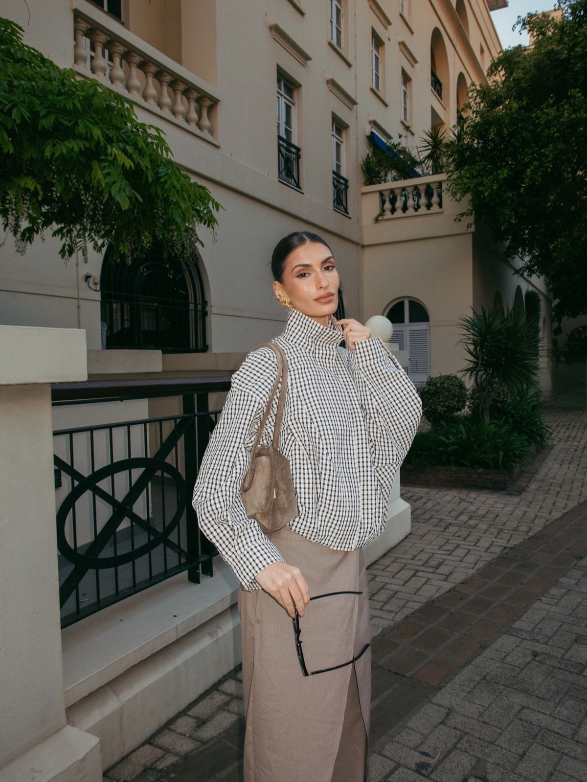 Blazer aos quadrados vintage Rebecca