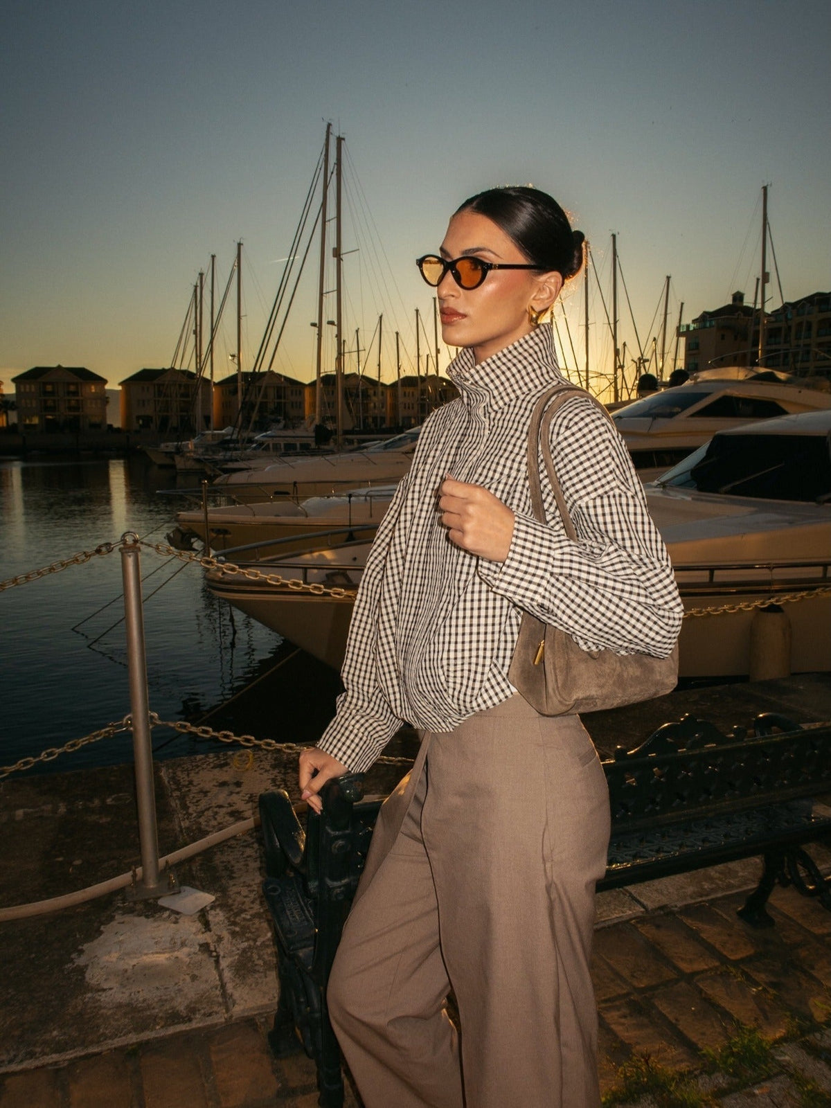 Blazer aos quadrados vintage Rebecca