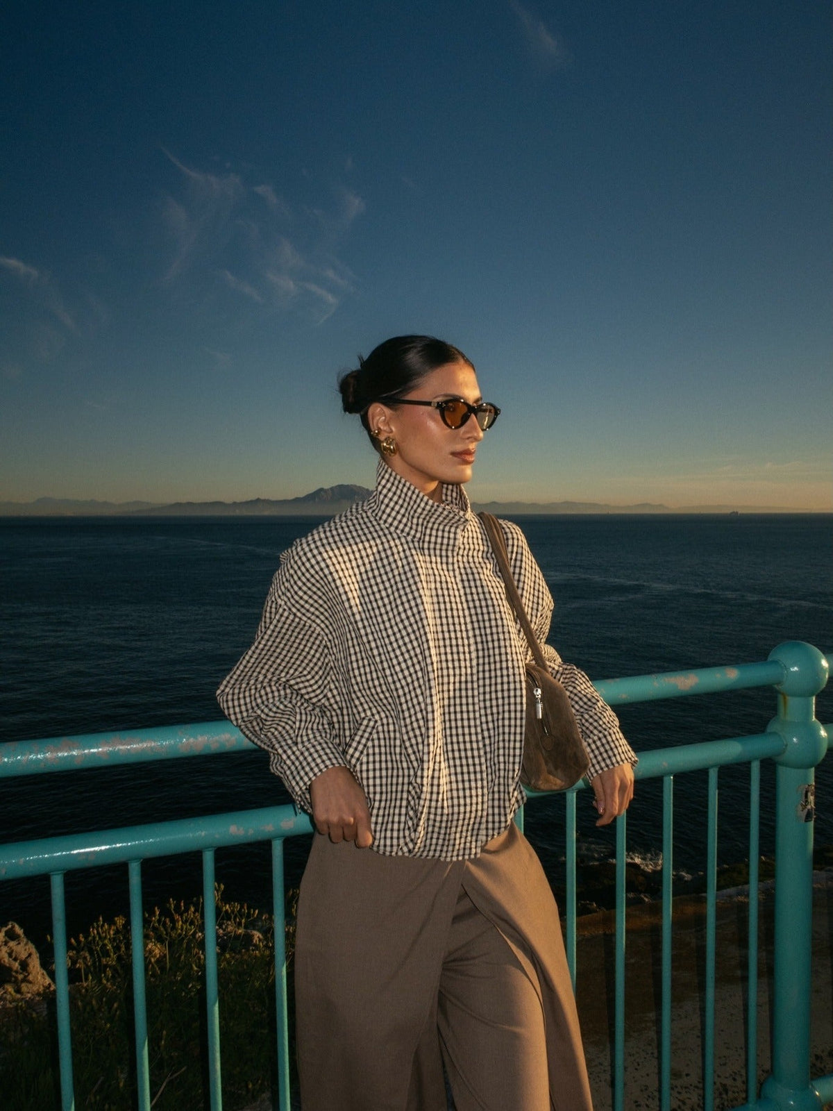 Blazer aos quadrados vintage Rebecca