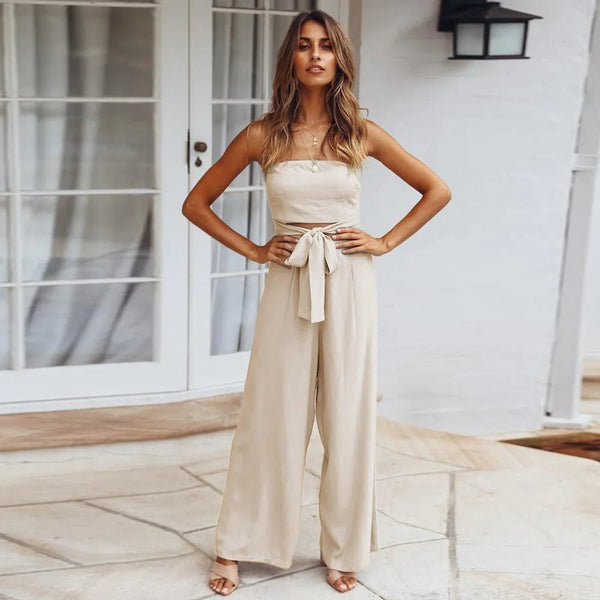 Regina Strapless Straight Jumpsuits